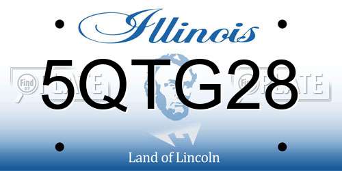 5QTG28 Illinois License Plate