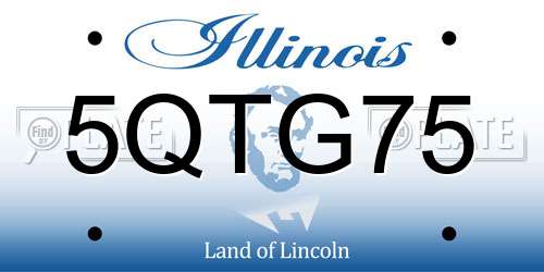 5QTG75 Illinois License Plate