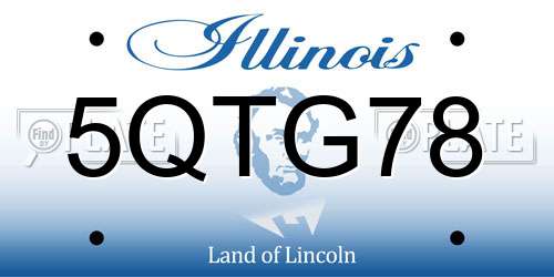 5QTG78 Illinois License Plate