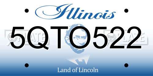 5QTO522 Illinois License Plate