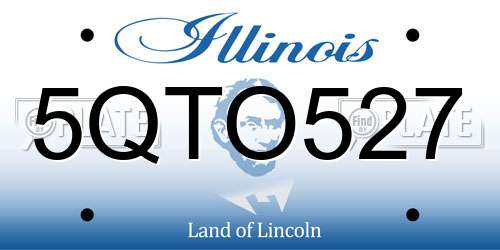 5QTO527 Illinois License Plate