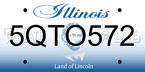 5QTO572 Illinois License Plate