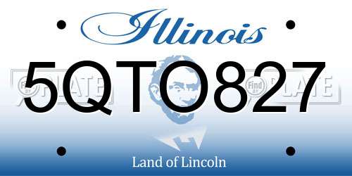 5QTO827 Illinois License Plate