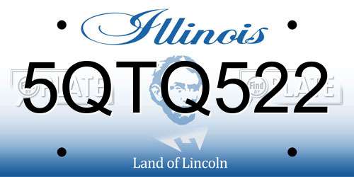 5QTQ522 Illinois License Plate