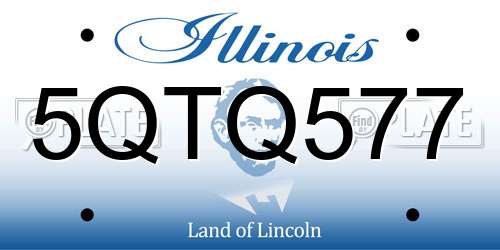 5QTQ577 Illinois License Plate