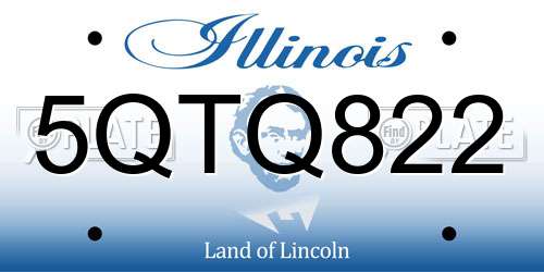 5QTQ822 Illinois License Plate
