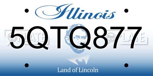 5QTQ877 Illinois License Plate