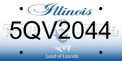 5QV2044 Illinois License Plate