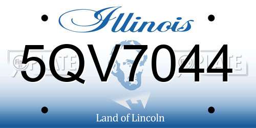 5QV7044 Illinois License Plate