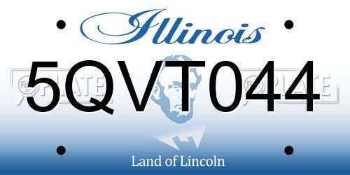 5QVT044 Illinois License Plate