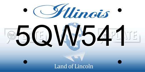 5QW541 Illinois License Plate