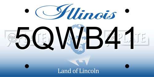 5QWB41 Illinois License Plate