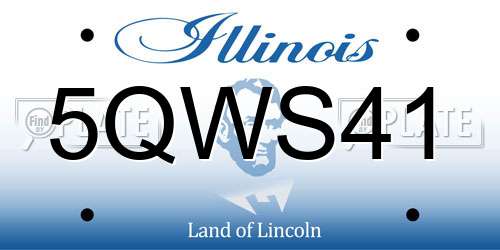 5QWS41 Illinois License Plate