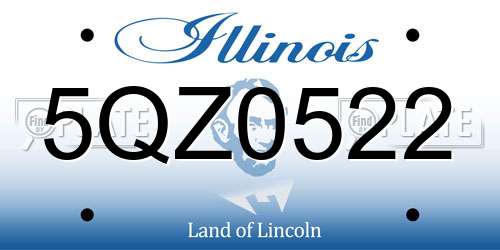 5QZ0522 Illinois License Plate