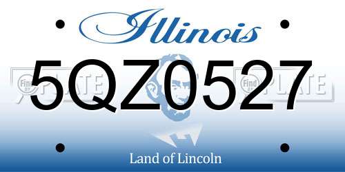 5QZ0527 Illinois License Plate