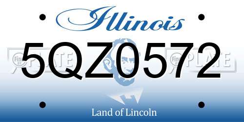5QZ0572 Illinois License Plate