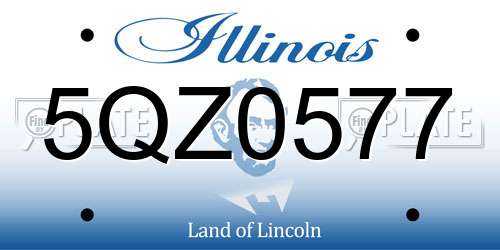5QZ0577 Illinois License Plate