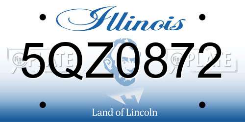 5QZ0872 Illinois License Plate
