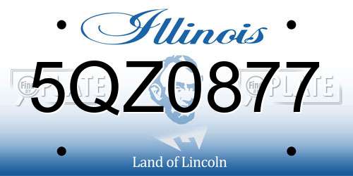 5QZ0877 Illinois License Plate
