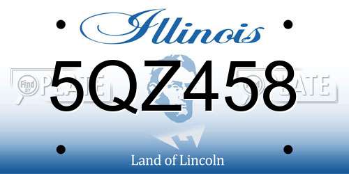 5QZ458 Illinois License Plate