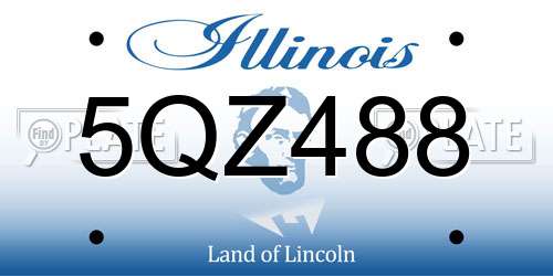 5QZ488 Illinois License Plate