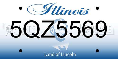 5QZ5569 Illinois License Plate
