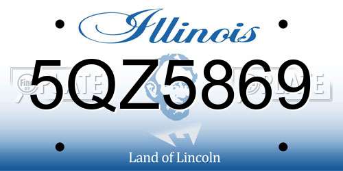 5QZ5869 Illinois License Plate