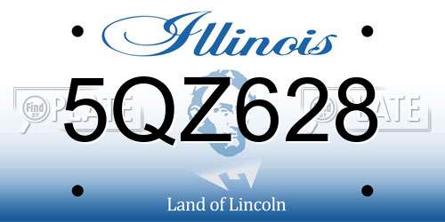 5QZ628 Illinois License Plate