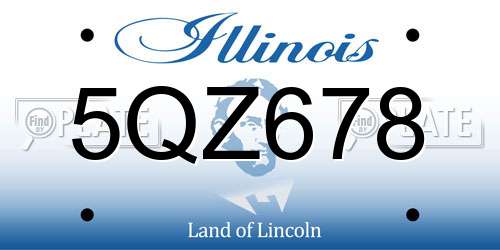 5QZ678 Illinois License Plate
