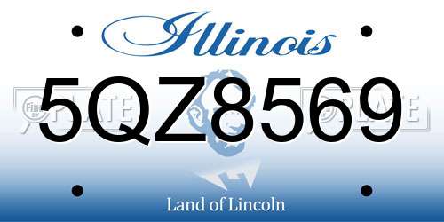 5QZ8569 Illinois License Plate