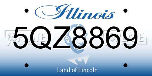 5QZ8869 Illinois License Plate
