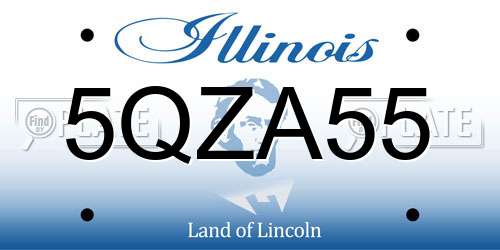 5QZA55 Illinois License Plate
