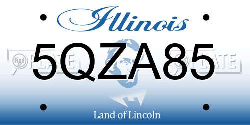 5QZA85 Illinois License Plate
