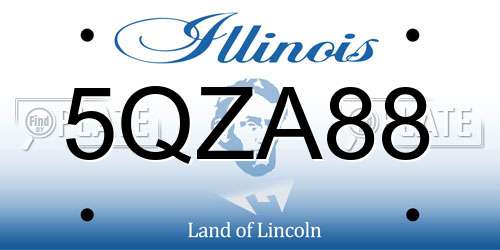 5QZA88 Illinois License Plate
