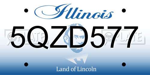 5QZD577 Illinois License Plate