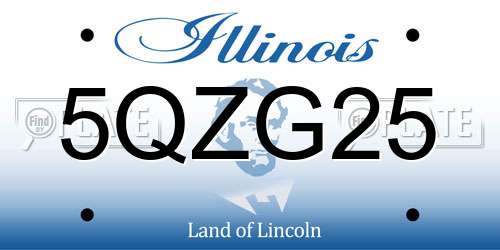 5QZG25 Illinois License Plate