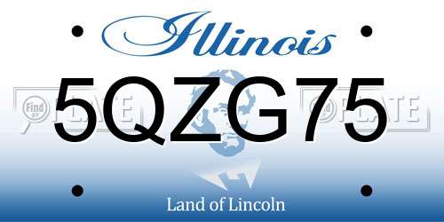 5QZG75 Illinois License Plate