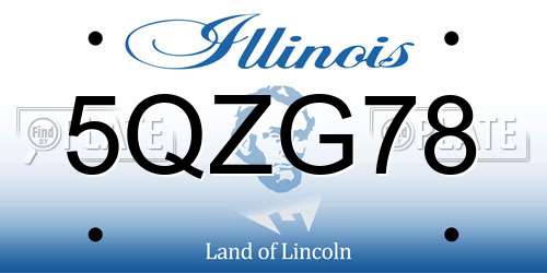 5QZG78 Illinois License Plate
