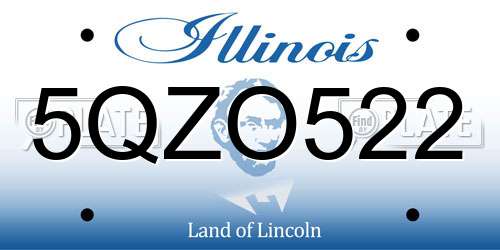 5QZO522 Illinois License Plate
