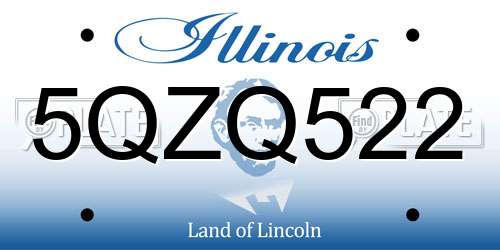 5QZQ522 Illinois License Plate