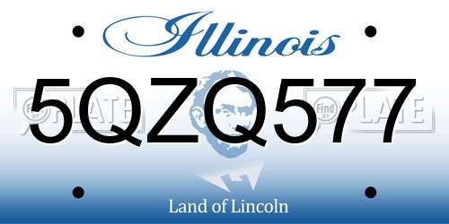 5QZQ577 Illinois License Plate