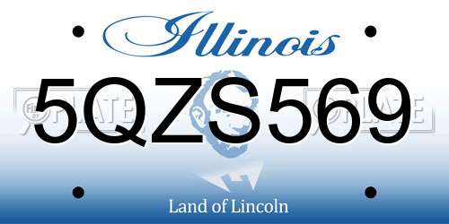 5QZS569 Illinois License Plate