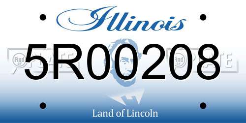 5R00208 Illinois License Plate