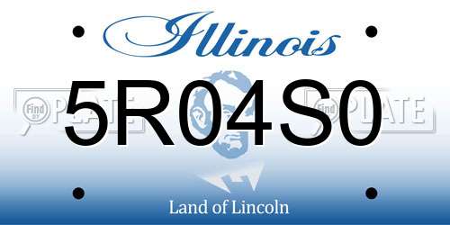 5R04S0 Illinois License Plate