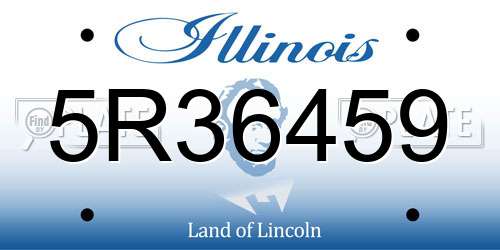 5R36459 Illinois License Plate