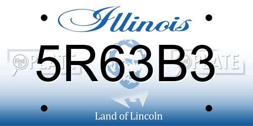 5R63B3 Illinois License Plate