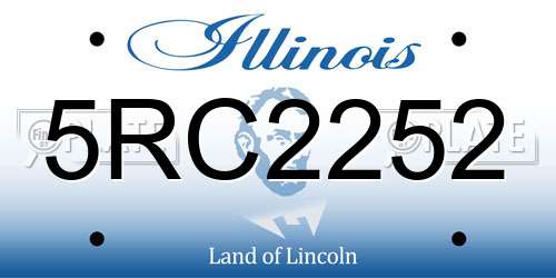 5RC2252 Illinois License Plate