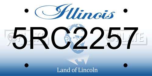5RC2257 Illinois License Plate