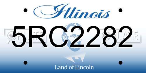 5RC2282 Illinois License Plate