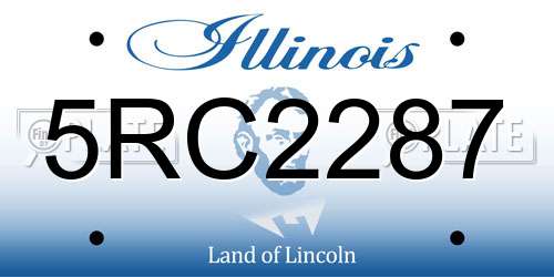 5RC2287 Illinois License Plate